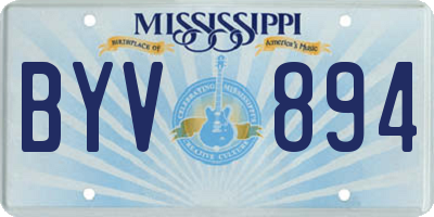 MS license plate BYV894