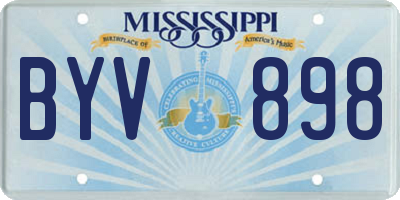 MS license plate BYV898