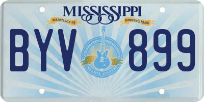MS license plate BYV899