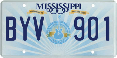 MS license plate BYV901