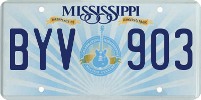 MS license plate BYV903