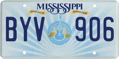 MS license plate BYV906