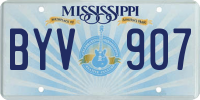 MS license plate BYV907