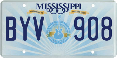 MS license plate BYV908