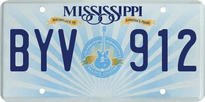 MS license plate BYV912