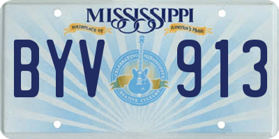 MS license plate BYV913