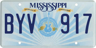 MS license plate BYV917