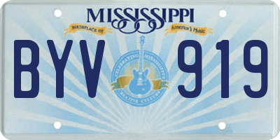 MS license plate BYV919