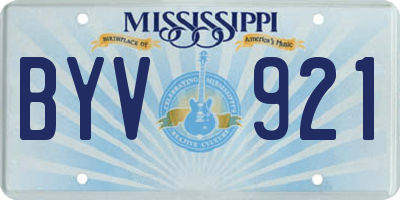 MS license plate BYV921