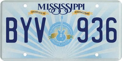 MS license plate BYV936