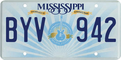 MS license plate BYV942