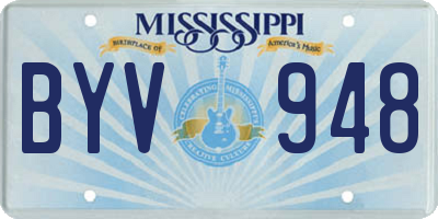 MS license plate BYV948