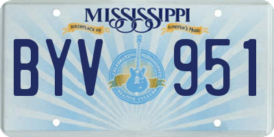 MS license plate BYV951