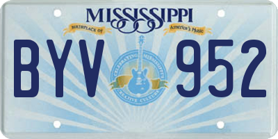 MS license plate BYV952