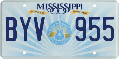 MS license plate BYV955