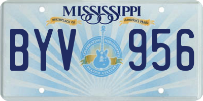 MS license plate BYV956
