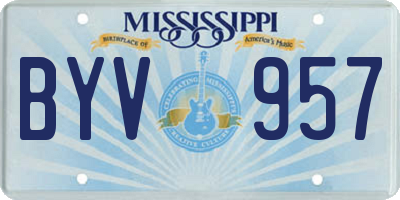 MS license plate BYV957