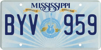 MS license plate BYV959