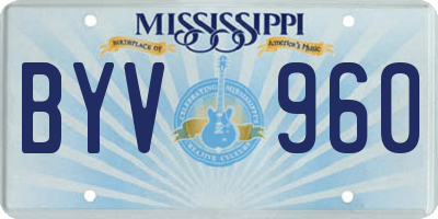 MS license plate BYV960