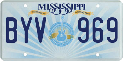 MS license plate BYV969
