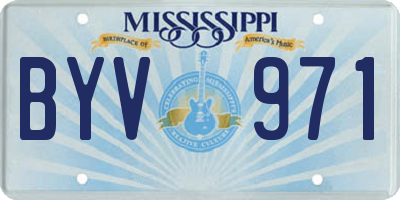 MS license plate BYV971