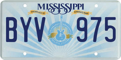 MS license plate BYV975