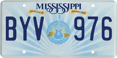 MS license plate BYV976