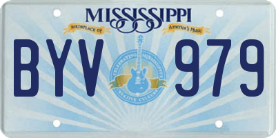 MS license plate BYV979