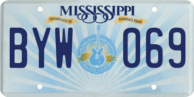 MS license plate BYW069