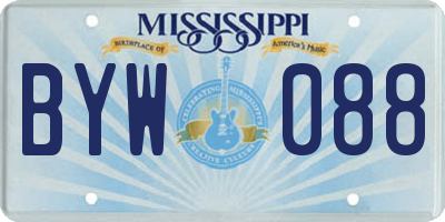 MS license plate BYW088