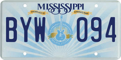 MS license plate BYW094