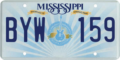 MS license plate BYW159