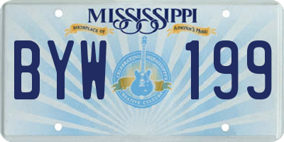 MS license plate BYW199