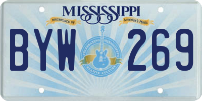 MS license plate BYW269