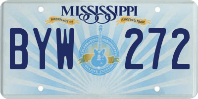 MS license plate BYW272