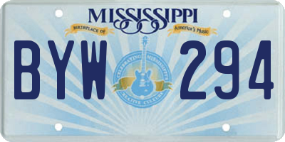MS license plate BYW294