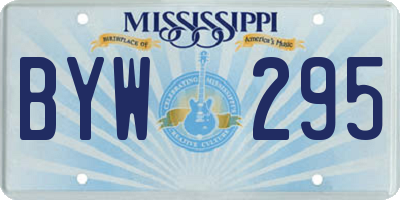 MS license plate BYW295