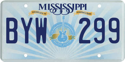 MS license plate BYW299