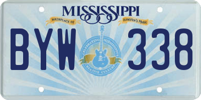 MS license plate BYW338