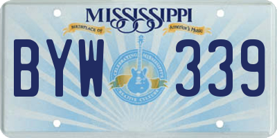 MS license plate BYW339