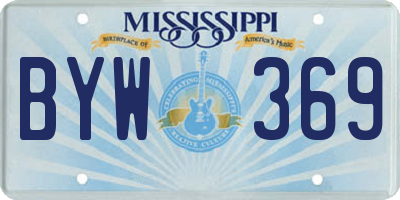 MS license plate BYW369
