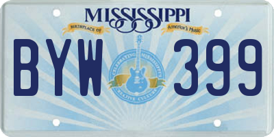 MS license plate BYW399