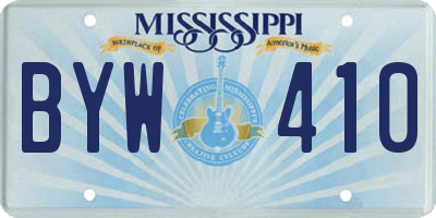 MS license plate BYW410
