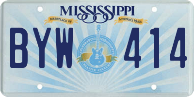 MS license plate BYW414