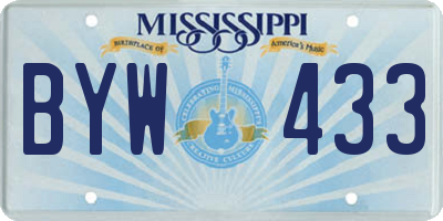 MS license plate BYW433