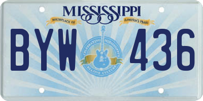 MS license plate BYW436