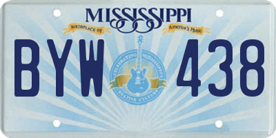 MS license plate BYW438