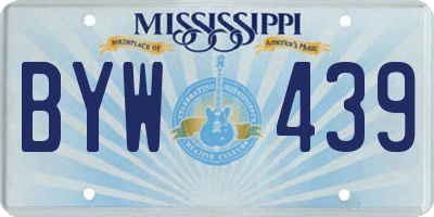MS license plate BYW439