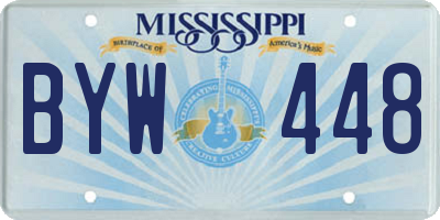 MS license plate BYW448