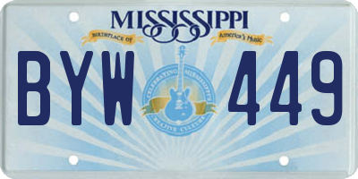 MS license plate BYW449